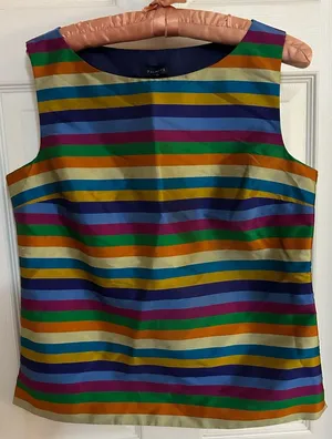 Talbot 100% silk multicolored vest size 6 thumbnail 1
