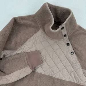 Abercrombie & Fitch Womens Quilted Sherpa‎ Pullover Sweatshirt Size S thumbnail 1