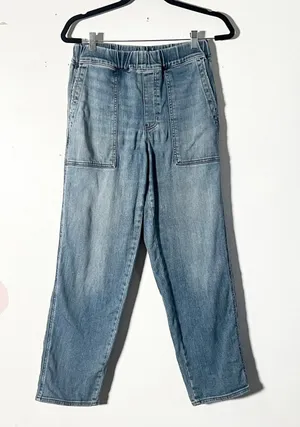 Madewell Pull On Jeans Women's Small Blue Light Wash Relaxed thumbnail 1
