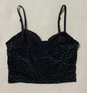 Cropped Tank Top Black Size XS thumbnail 5