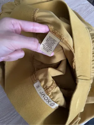 Xcvi XS Yellow Marigold Pants Straight Baggy Cargo Boho Gypsy Hippie Relaxed thumbnail 4