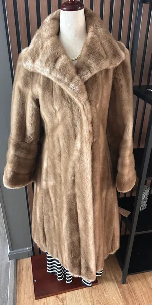 Sears fashion Faux Fur Coat Sz 8 M Vintage 70s Light Brown Tan Plush Winter Jack thumbnail 1