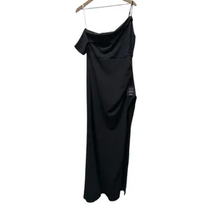 Lulus Sparkling Attraction Black Maxi Dress XL Glitter Formal‎ Leg Slit Long thumbnail 5