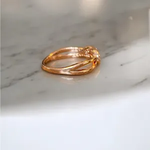 Rose Gold Mother Daughter Best Friend Knot Ring Size 6.5 New thumbnail 3
