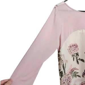 Womens Floral Paisley‎ Tunic Top L 3/4 Sleeve Pink Mixed Media Le Lis Spring NWT thumbnail 12