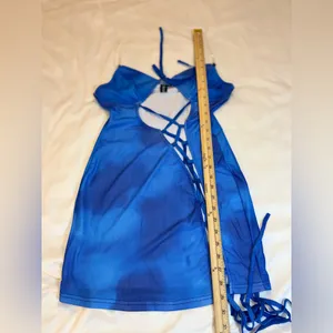 Sister Party Blue Lace-Up‎ Mini Dress thumbnail 8
