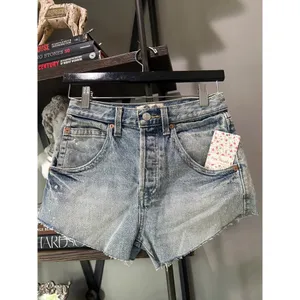 Free People Taliesin Cutoff Denim Short Mid Blue Womens Size 24 thumbnail 5
