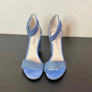 Jeffrey Campbell Blue Rhinestone Block Heels Mismatched Size Left 7.5 Right 8 thumbnail 5