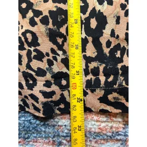 Aritzia Wilfred Isabelle Leopard Print Slip Dress Mini Tan Black Size 10 thumbnail 9