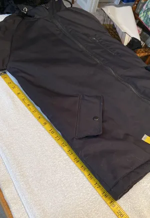 coat hooded zip front size large thumbnail 5