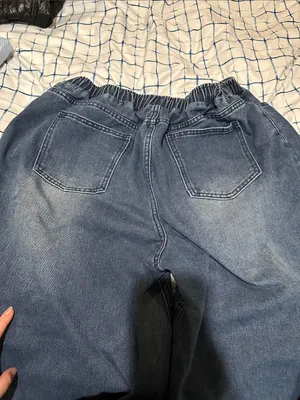 Men's Elastic Waist Relaxed Fit Jeans - Blue thumbnail 3