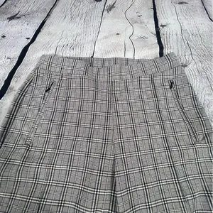 Women's DKNY Black/Gray/Cream Plaid Stretch Dress Pants Size 6 (B4) thumbnail 4
