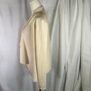 Ralph Lauren Womens‎ Drape Open Front Cardigan Sweater Knitwear Cream Luxury thumbnail 7