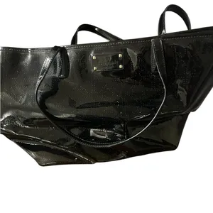 Kate Spade Black Perforated Harmony Metro Patent Leather Tote thumbnail 2