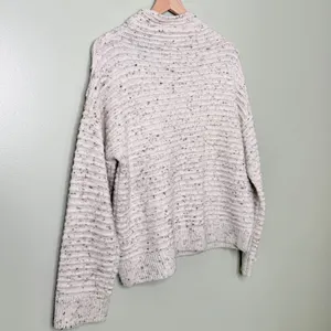 Madewell‎ Wool Belmont Donegal Mock Neck Sweater Cream Flecked Size Large thumbnail 7