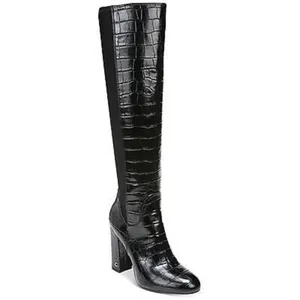 Circus by Sam Edelman Clarimont Zipper Knee Height Black Croc PT Boots thumbnail 2