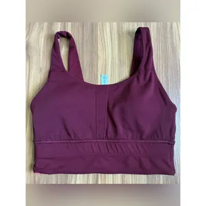 Lululemon Take A Hint Bra Longline Luxtreme Sports Bra - Deep Rouge Size 4 thumbnail 7