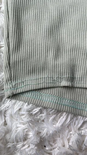 Missguided Mint Green Ribbed One Shoulder Crop Top thumbnail 7