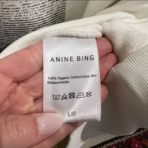 Anine Bing Jaci Rio de Janeiro Graphic Sweatshirt in White thumbnail 8