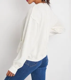 Free People Anyway Tee In Gardenia Color Size M thumbnail 2