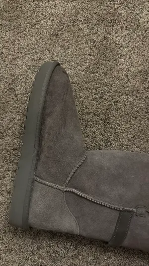 UGG Bailey Button Gray Suede Boots thumbnail 3