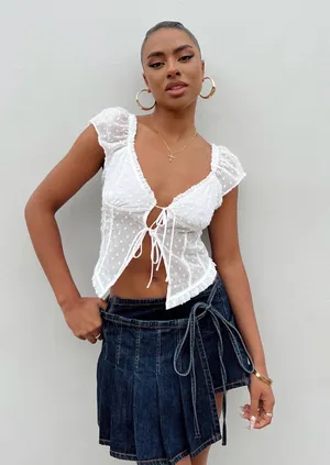 Princess Polly Top White thumbnail 1