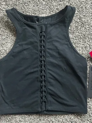 NWT Carbon 38 Womens Bra Raceback Size Medium Black thumbnail 6