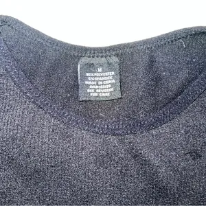 Black ribbed baby tee. Size M thumbnail 6