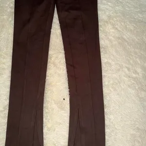 Anine Bing Max Chocolate Brown Pants Slit Hem Trousers Size 34 11 1/2" thumbnail 4