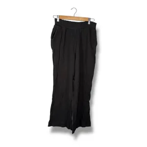 Faherty Women's‎ Gauze Smocked Waist Wide Leg Crop Pants Gray Size S thumbnail 2