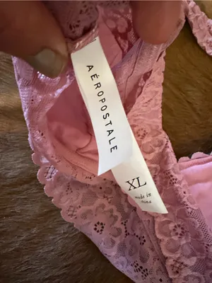 $32 NWOT Aeropostale Pink Lace Halter Bralette XL thumbnail 4