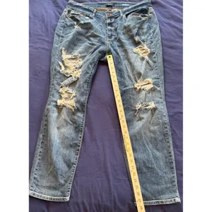 Judy Blue Los Angeles Boyfriend Fit Distressed Ripped Jeans Medium Wash 18W thumbnail 16