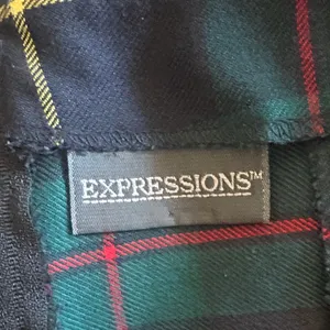 Expressions Navy and Green Plaid Skater Skirt thumbnail 3