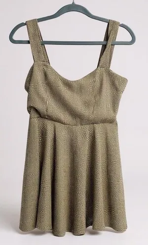 Vintage 90s Delias Black & Cream Gingham Mini Dress With Adjustable Straps Small thumbnail 1