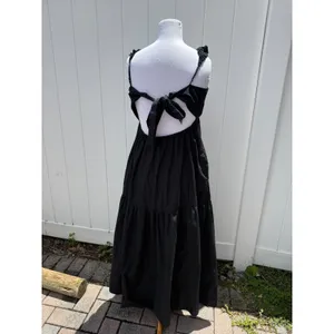 Abercrombie & Fitch Tiered Ruched Babydoll Maxi Dress Size Large thumbnail 6
