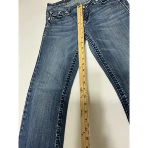 Miss Me Jeans Women 31 Bootcut Dark Wash Embroidered Rhinestone JP5033R thumbnail 6