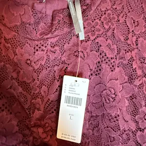 By Anthropologie‎ Mock-Neck Fitted Lace Dress thumbnail 4