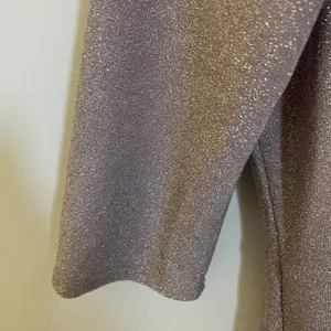 Draped Sparkly Midi Dress Size Medium Glitter Metallic Pink Party‎ Wedding Glam thumbnail 5