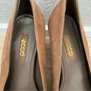 ECCO Camel Brown Almond Toe Leather‎ Pumps 38 thumbnail 5
