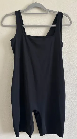 Ingrid & Isabel Maternity Romper Black Square Neck Active Lounge Small S thumbnail 1