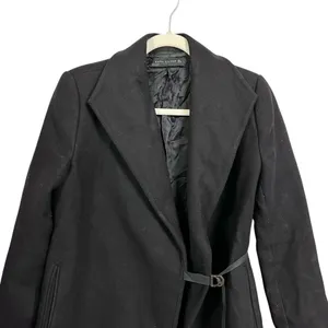 Zara Women's Sz S Black Long Sleeve Jacket Coat D Link Lined Heavy Winter thumbnail 2