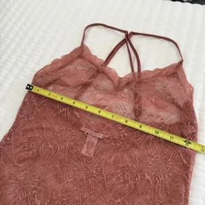 Victoria’s Secret Dusty Rose Nightie Sz S Small See Through Lace Slip Lingerie thumbnail 3