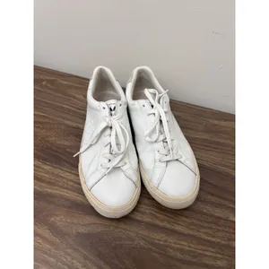 Veja Esplar White Leather Low Top Sneakers Womens Size 9 EU 40 Grey Suede Tab‎ thumbnail 3