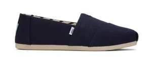 Toms Hertiage Navy Canvas Alpargata slip on flats thumbnail 1