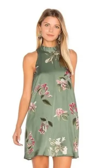 Show me your mumu‎ V-right back halter mini dress In Laura Flora NWOT Sz XSmall thumbnail 1