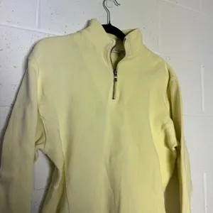 Tommy Bahama Womens Pastel Yellow Quarter Zip Pullover Sweatshirt‎ Size M thumbnail 2