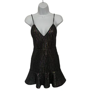 X By NBD Y2K Sequin Rainbow Mini Dress XS Club Festival Revolve Indie Sleaze thumbnail 16