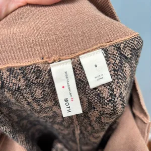 Anthropologie MOTH Leopard Sweater-Tie Knit Trousers S thumbnail 8