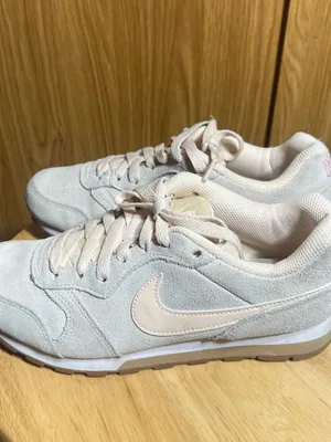 Nike Women's Suede Lace-Up Sneakers in Light Pink/Off-White thumbnail 5