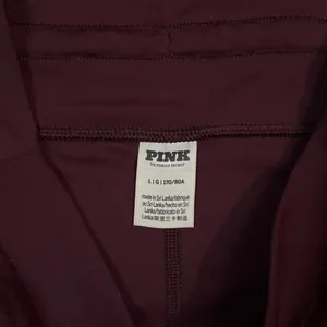 PINK Victoria’s Secret Relay Knit Jogger Pants Burgundy Athletic Lounge Sz Large thumbnail 10
